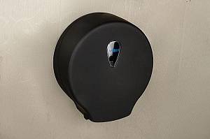 Диспенсер для туалетной бумаги пластиковый черный Nofer 05005.N фото на сайте Сантехбум